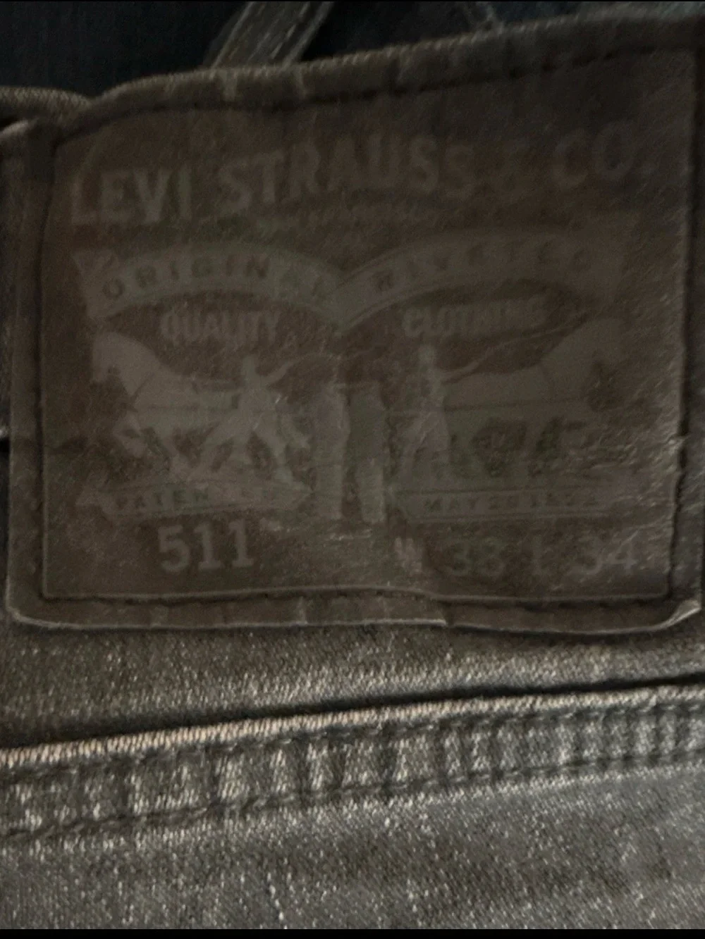 Levi's 511 Slim Fit Men's Denim Jeans in Dark Gray 38x34